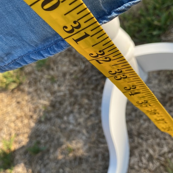 BLUE DENIM MIDI DRESS  LC LAUREN CONRAD SHIFT XS OFF SHOULDER faux DENIM… - Picture 10 of 11